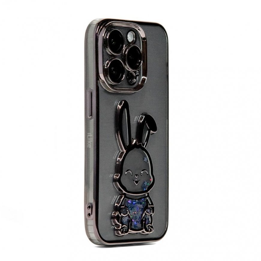Apple iPhone 14 Pro Silicone Case Print Desire Rabbit Black