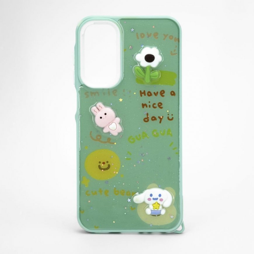 Samsung Galaxy A15 EPOXY CARTOON COVER Light Green