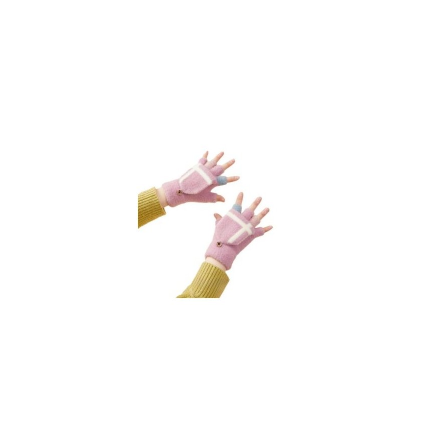 Women's/children's winter telephone gloves - pink