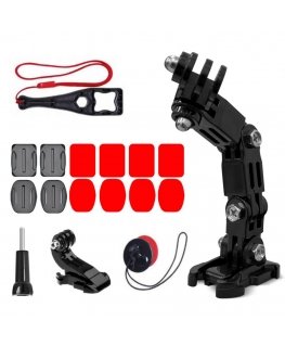 GoPro set of helmet mounting accessories for GoPro, DJI, Insta360, SJCam, Eken sports cameras (GoPro Cycling Helmet Chin Holder)