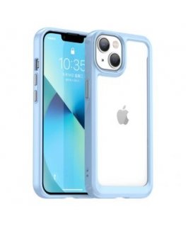 Outer Space Case iPhone 14 Plus hard cover with gel frame blue