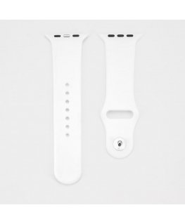 Watch 42/44/45mm Silicone Loop Watch Strap (S/M 110mm) White