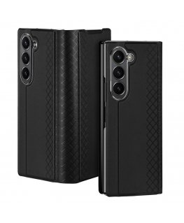 Dux Ducis Brill leather case for Samsung Galaxy Z Fold 6 with flap and card slot - black