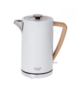 Adler AD 1347W elektrinis virdulys 1,5 L 2200 W Balta, Medis