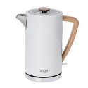Adler AD 1347W электрический чайник 1,5 L 2200 W Белый, Дерево