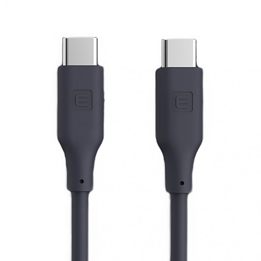 USB C to USB C Silicone Cable 1.2M 60W / 20V3A Grey