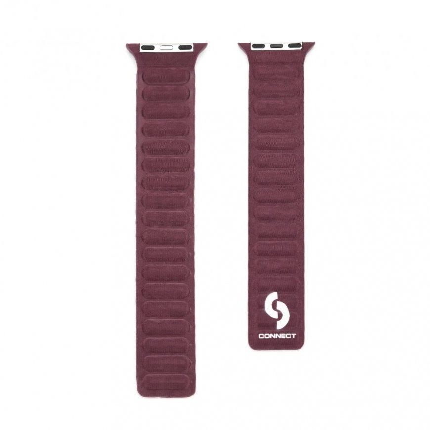 Watch 38/40/41mm Fine woven twill magnetic chain Watch Straps Plum