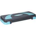 Stepper for aerobics and fitness exercises, 3 steps, gray and blue, REBEL ACTIVE Stepper for aerobics and fitness exercises, 3 steps, gray and blue, REBEL ACTIVE