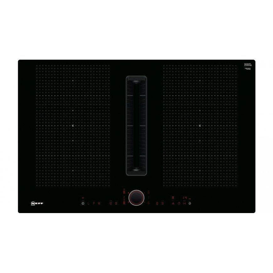 Neff T58PL6EX2 + Z861SB2 Juoda Įmontuoti 80 cm Indukcinė viryklė, padalyta į sritis 4 zone(s)