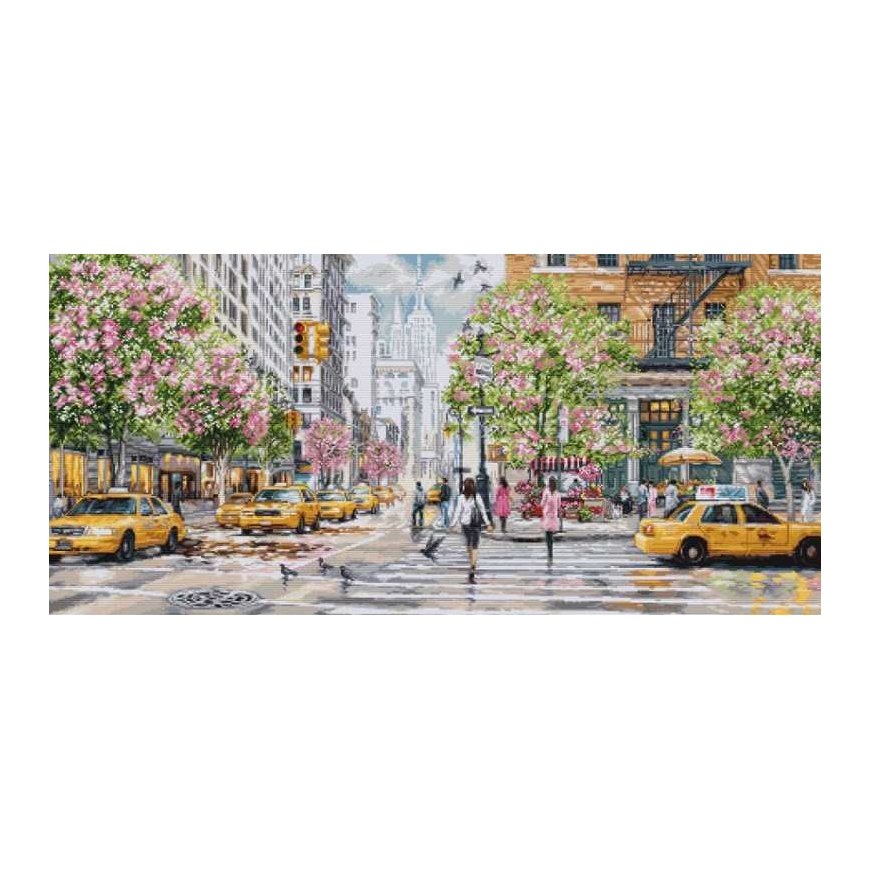 luca S Cross stitch kit "New York" 66x31cm SBU5049