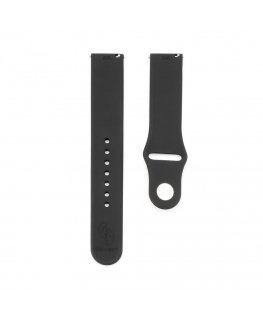 20mm Silicone Loop Watch Strap (130mm M/L) Black