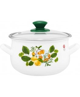 Puodas emaliowany su dangteliu Pigwa 22 cm 5l EMALIA OLKUSZ