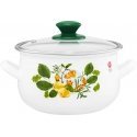 Enamel pot with lid Pigwa 22 cm 5l ENAMEL OLKUSZ Enamel pot with lid Pigwa 22 cm 5l ENAMEL OLKUSZ