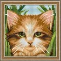 Beldizart Diamond painting kit Green-eye Cat 15х15 cm AM1640 Beldizart Diamond painting kit Green-eye Cat 15х15 cm AM1640