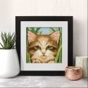 Beldizart Diamond painting kit Green-eye Cat 15х15 cm AM1640 Beldizart Diamond painting kit Green-eye Cat 15х15 cm AM1640