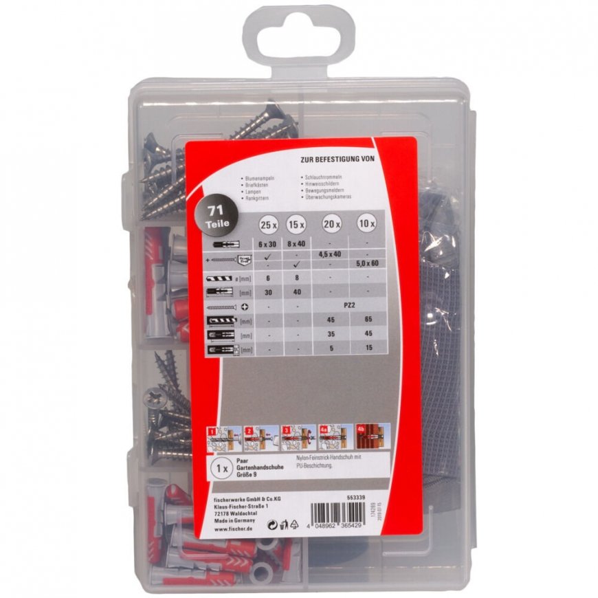 Fischer 553339 screw anchor / wall plug 40 pc(s) Screw & wall plug kit – 3
