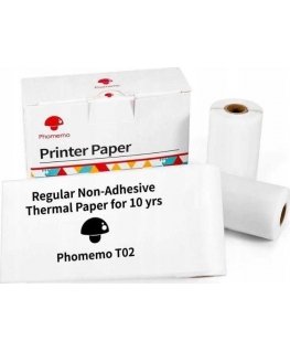 Phomemo Papier Baltas Kasetė Wkłady 3x Rolka 53mm 53 mm do Phomemo T02 / M02 PRO / M02X / Q12-RM10