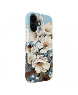Apple iPhone 16 Slim Shell with Magsafe customized print design Flower Blue