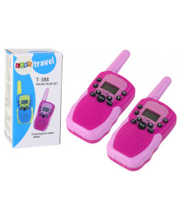 Lean Toys Walkie Talkie Walkie Talkie Rožinė, Range 3km, For Children