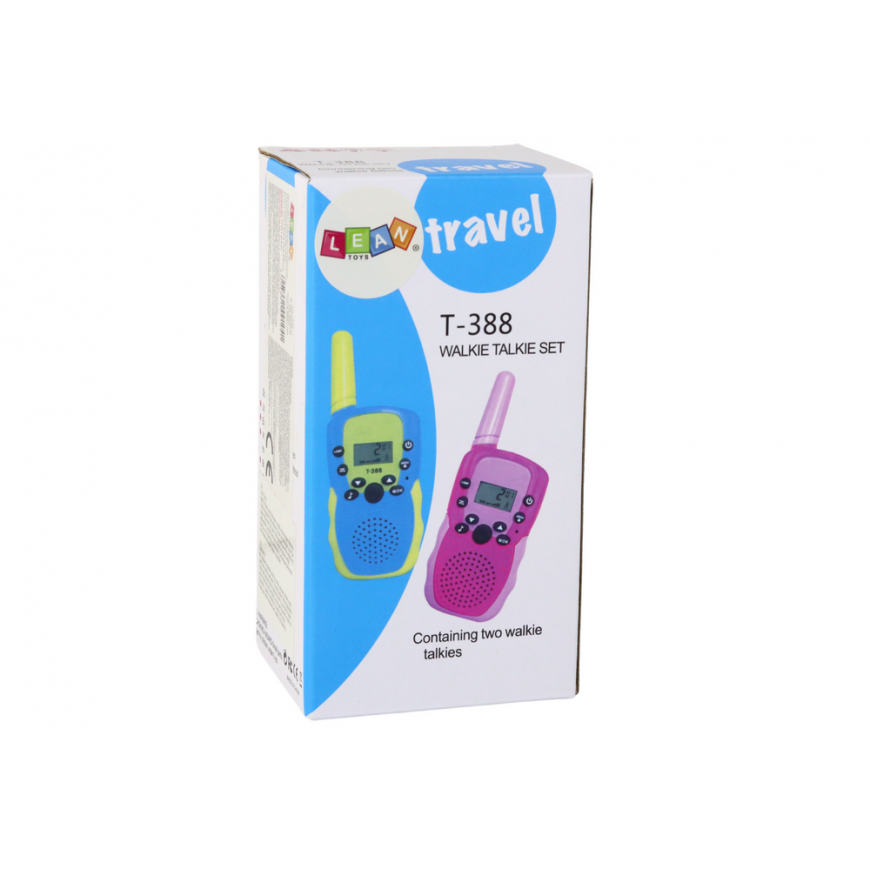Lean Toys Walkie Talkie Walkie Talkie Rožinė, Range 3km, For Children – 3