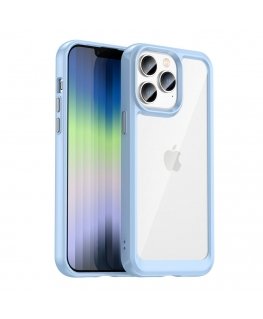 Outer Space Case iPhone 14 Pro Max hard case with a gel frame blue