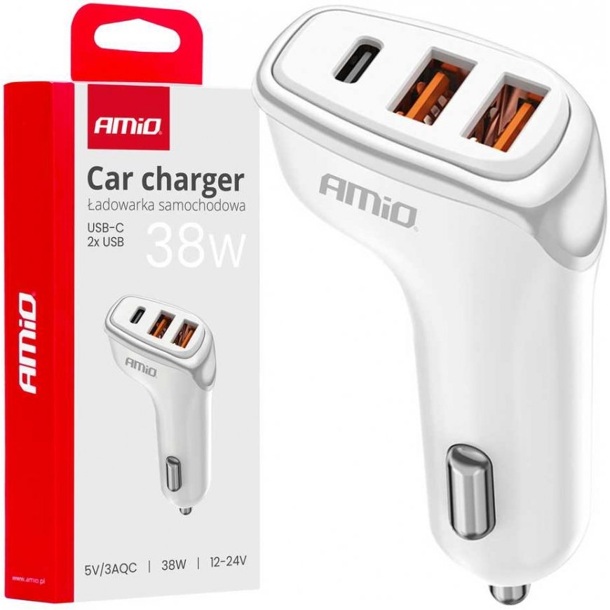 AMiO Car charger 2x usb-a +