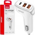 Car charger 2x usb-a + usb-c 38w amio-03886