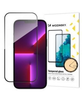 Full Screen Tempered Glass with Frame Case Friendly Wozinsky Full Glue iPhone 15 Pro - Black