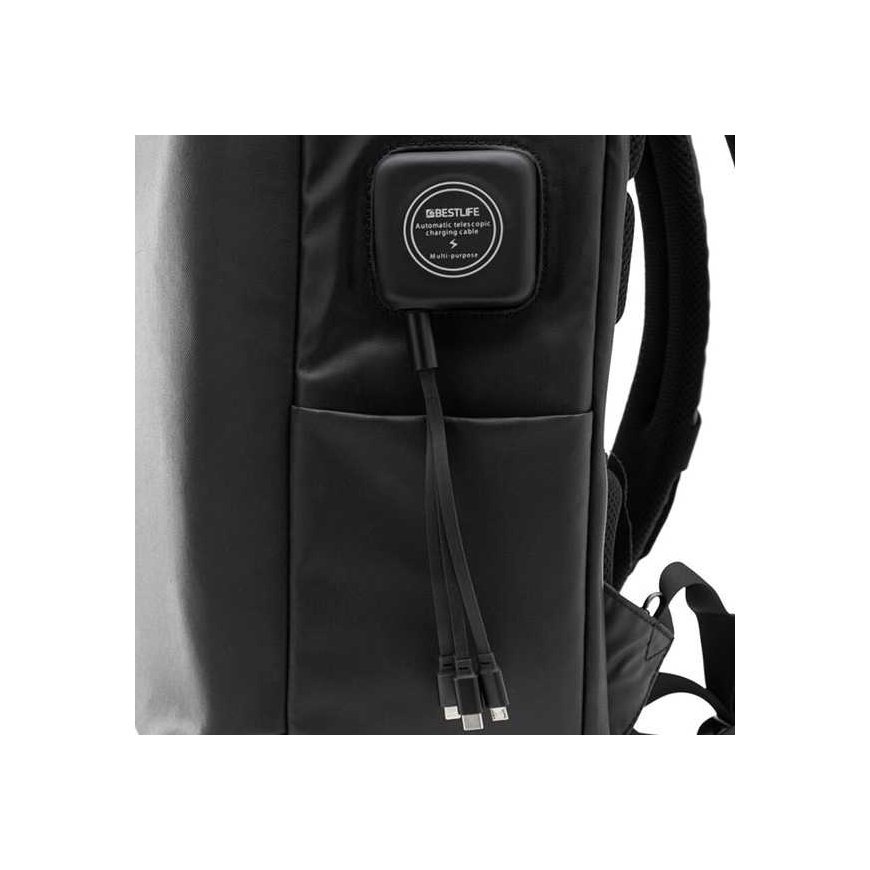 Backpack na notebook 15.6", Oden X, black, polyester, Bestlife – 5