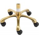 Physa Stool, cosmetic stool with backrest on wheels, up to 150 kg GELA, white and gold Physa Stool, cosmetic stool with backrest on wheels, up to 150 kg GELA, white and gold
