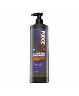 Fudge FUDGE_Clean For fair hair Damage Rewind Violet-Toning Shampoo regenerating and toning shampoo for fair hair 1L