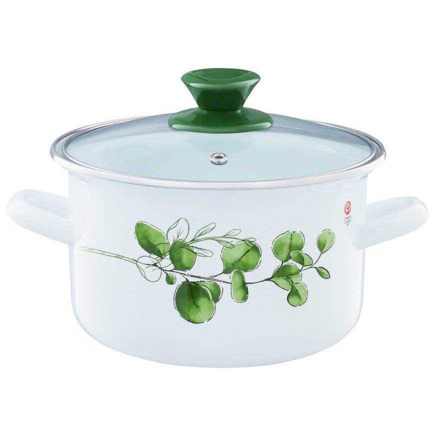Emalia Olkusz Enamel pot with lid