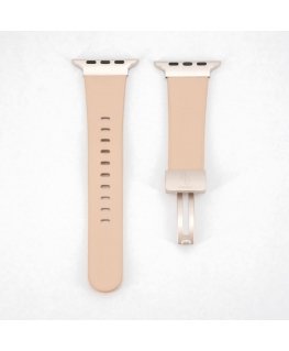 Watch 38/40/41mm Single loop buckle leather Watch Straps Rose pink