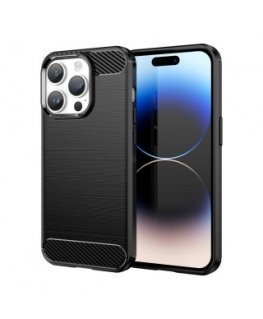 Carbon Case iPhone 14 Pro flexible gel back cover black