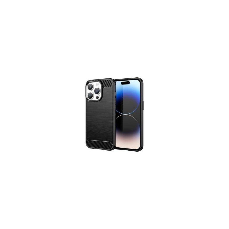 Carbon Case iPhone 14 Pro flexible gel back cover black
