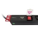 Techly I-CASE STRIP-8C power distribution unit (PDU) 8 AC outlet(s) 1U Black Techly I-CASE STRIP-8C power distribution unit (PDU) 8 AC outlet(s) 1U Black