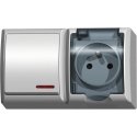 Elektra Plus Ospel Disposable hermetic connector with reverse connection Banga + socket with white reverse connection (ZH-Ł1SG / Elektra Plus Ospel Disposable hermetic connector with reverse connection Banga + socket with white reverse connection (ZH-Ł1SG /