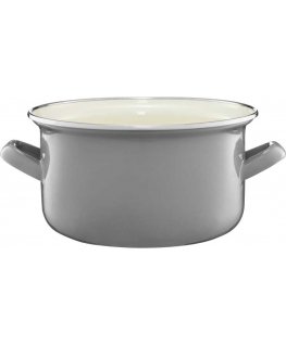 Enamel pot 20 cm 3.6 l gray EMALIA OLKUSZ
