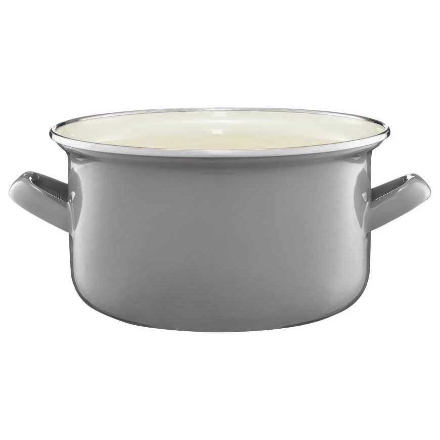 Puodas emaliowany 20 cm 3,6 l pilka EMALIA OLKUSZ