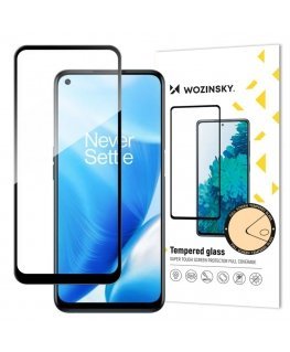 Wozinsky Super Tough Full Glue Tempered Glass Full Screen With Frame Case Friendly OnePlus Nord N200 5G Black