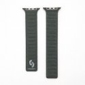 Watch 38/40/41mm Fine woven twill magnetic chain Watch Straps Green