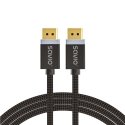 Savio DisplayPort cable 1 m Black CL-165 Valge