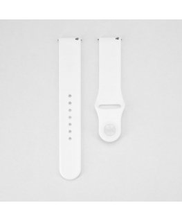 22mm Silicone Loop Watch Strap (S/M 110mm) White