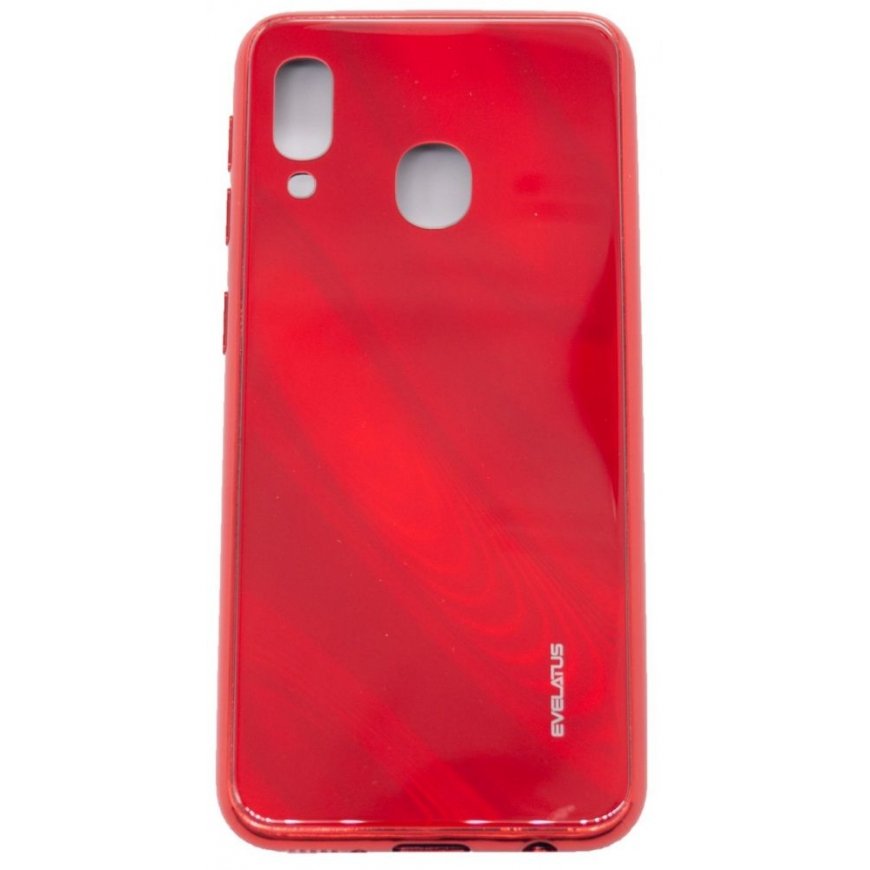 Samsung Galaxy A20e Water Ripple Full Color Electroplating Tempered Glass Red