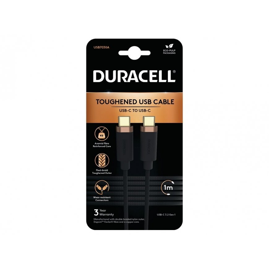 Duracell USB7030A USB-kaapeli musta