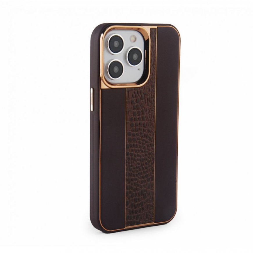 Apple iPhone 15 Pro Leather Case Customized Brown