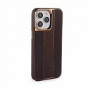 Apple iPhone 15 Pro Leather Case Customized Brown Apple iPhone 15 Pro Leather Case Customized Brown