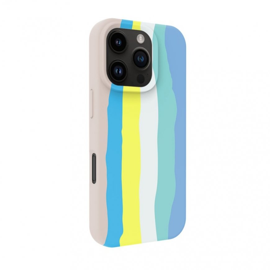 Apple iPhone 16 Pro Max Silicone Case milti-colored magsafe Beige Cream