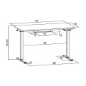 Spacetronik Moris 124WW 120x60 elektrinis stalas Spacetronik Moris 124WW 120x60 elektrinis stalas