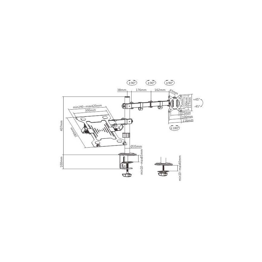 Holder for monitor and laptop Spacetronik SPA-121 – 4